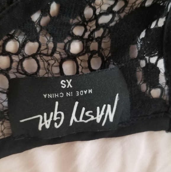 NASTY GAL Black Crochet and Sheer Dress - Picture 4 of 5